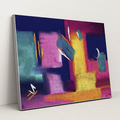 Colorful Composition by Steve Johnson - Silver Frame Stretchiez