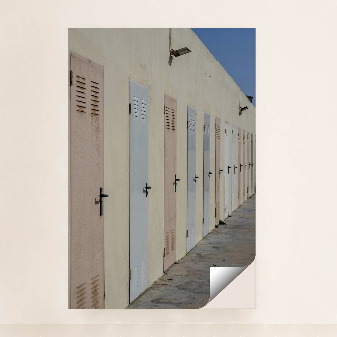 Colorful Beach Changing Room Doors by Victor Moragriega - Peeliez