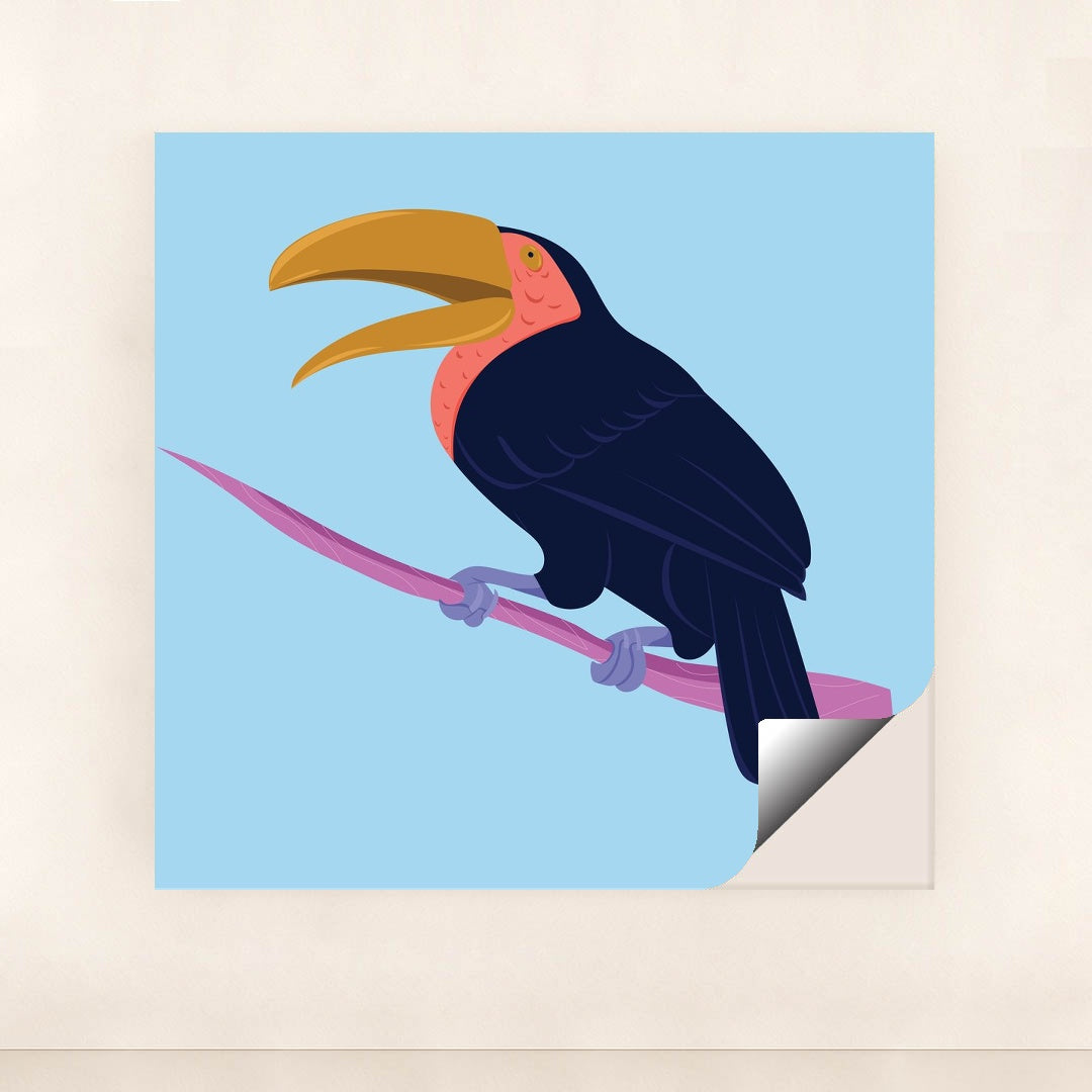 Colorful Bird on a Branch by Luisa Roth - Peeliez