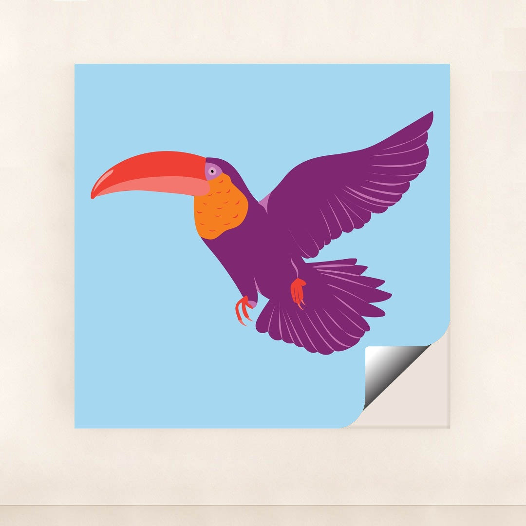 Colorful Bird in Blue Sky by Luisa Roth - Peeliez