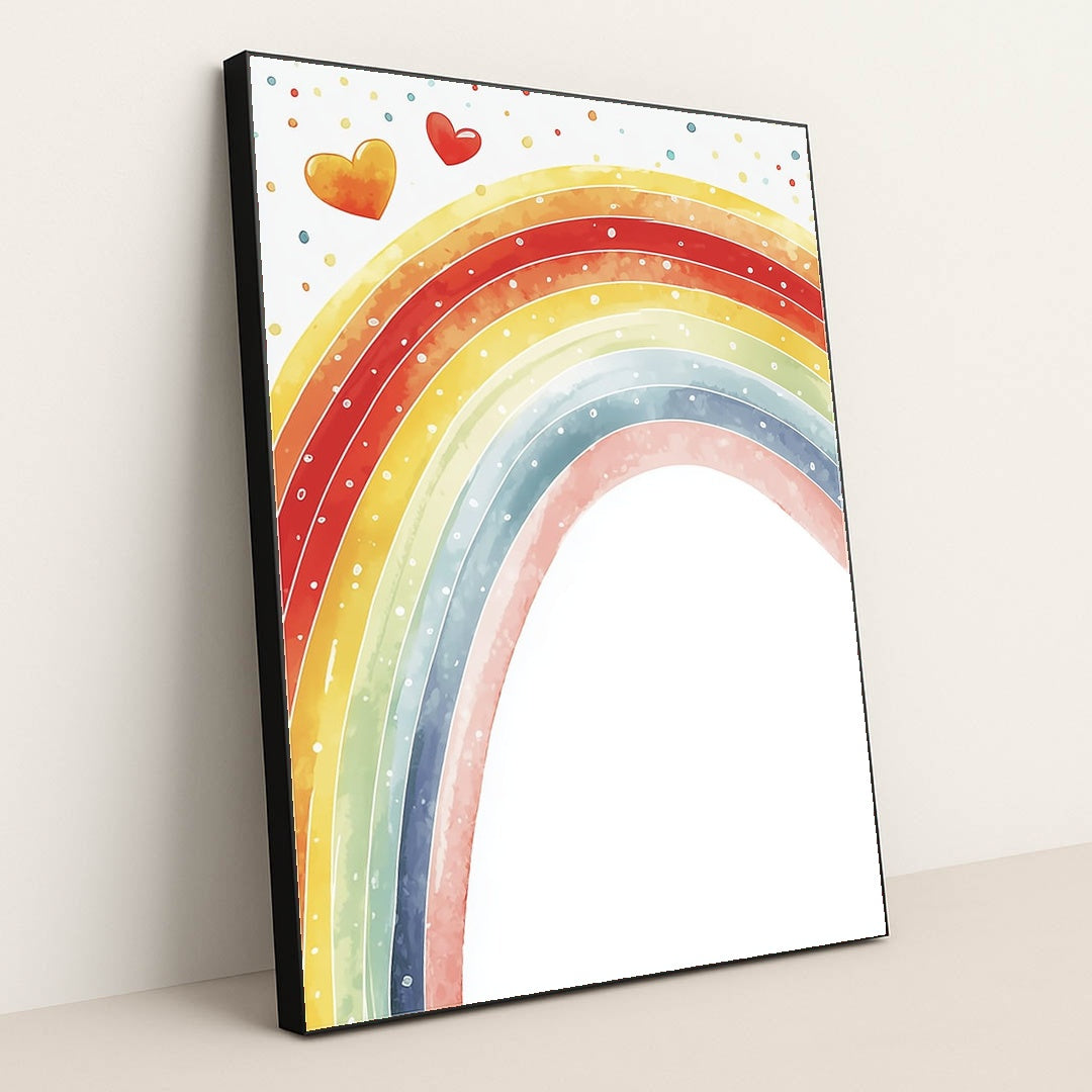 Confetti Rainbow by Melissa King - Black Frame Stretchiez
