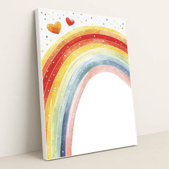 Confetti Rainbow by Melissa King - White Frame Stretchiez