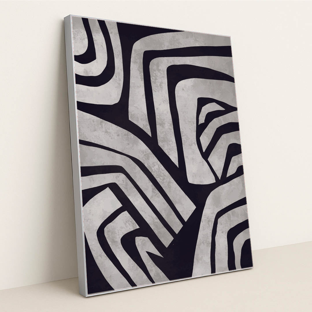 Linear Sketch for Contemporary Spaces by Tyler Jacobs - Silver Frame Stretchiez