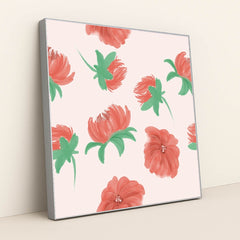 Coral Bloom by Hartono Creative Studio - Silver Frame Stretchiez