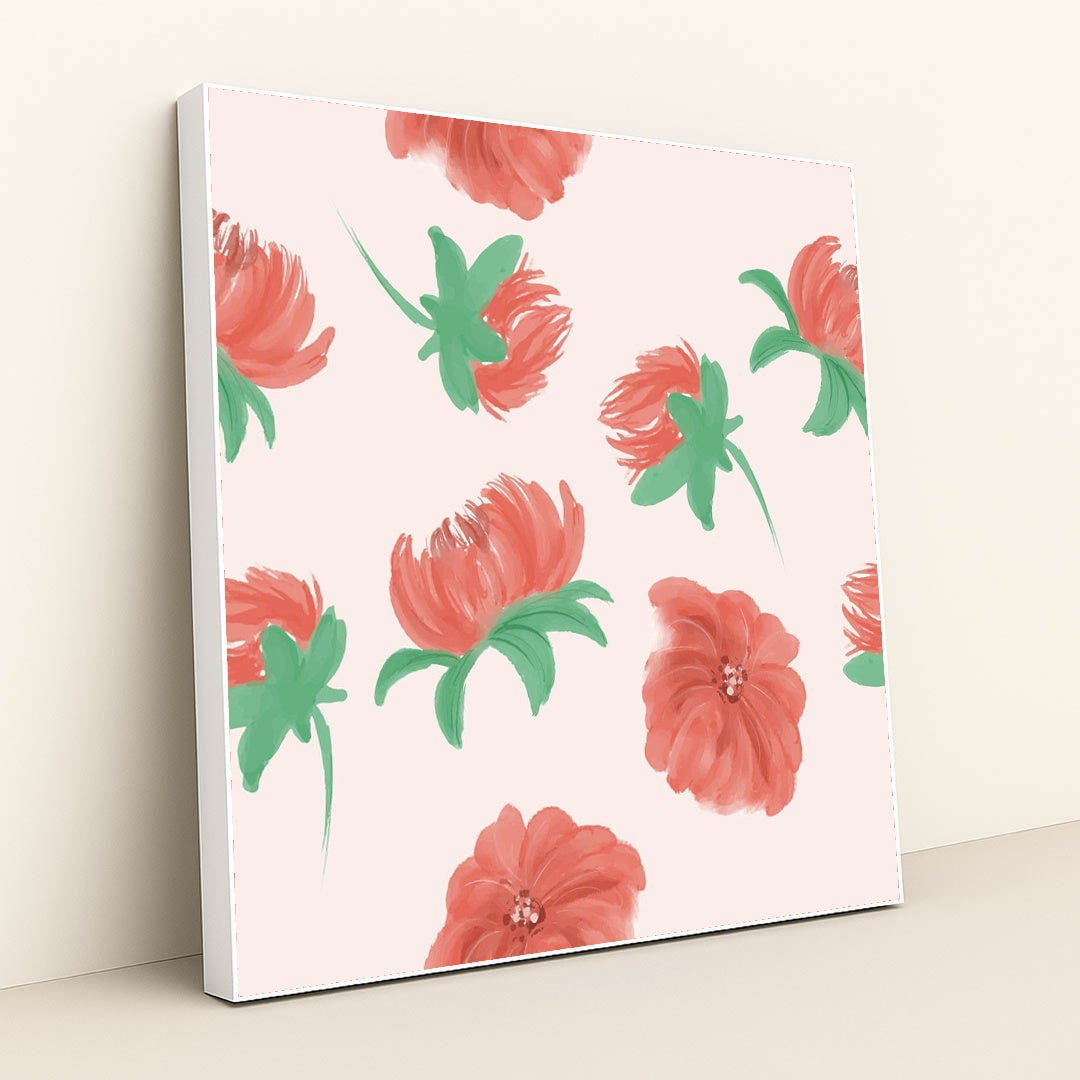 Coral Bloom by Hartono Creative Studio - White Frame Stretchiez