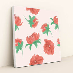 Coral Bloom by Hartono Creative Studio - White Frame Stretchiez