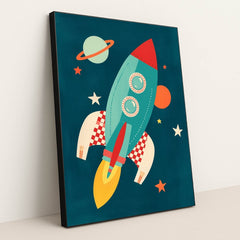 Cosmic Cruiser by Melissa King - Black Frame Stretchiez