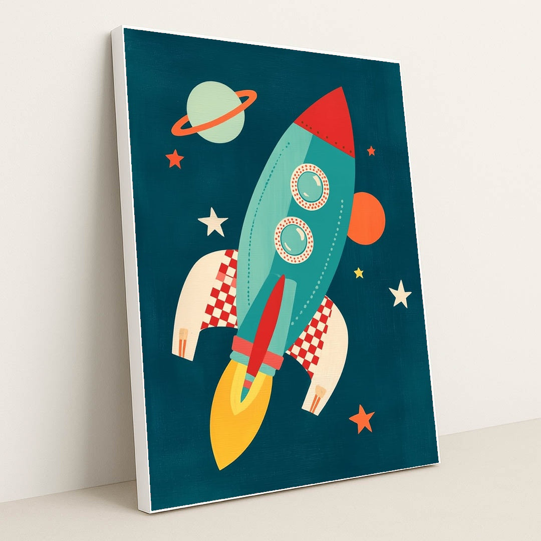 Cosmic Cruiser by Melissa King - White Frame Stretchiez