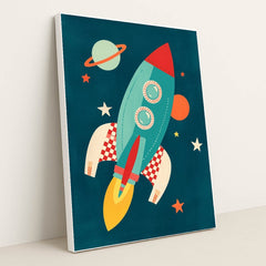 Cosmic Cruiser by Melissa King - White Frame Stretchiez
