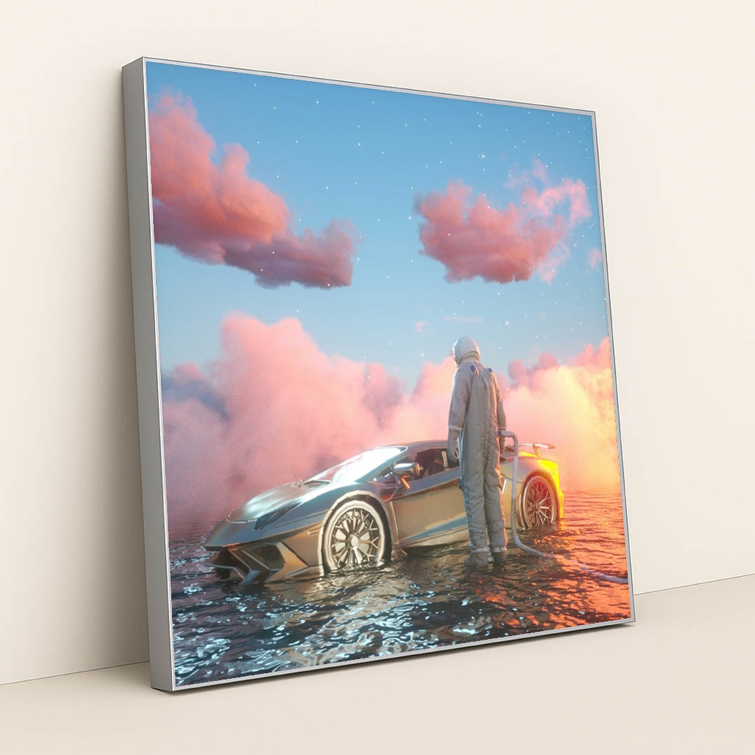 Cosmic Drift by KNXRT - Silver Frame Stretchiez