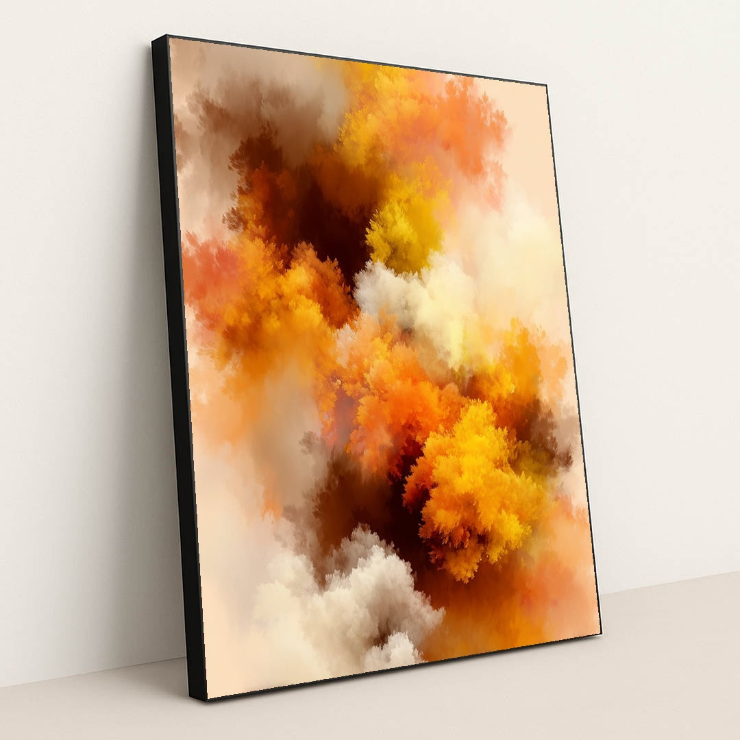 Cosmic Foliage by Damian Chan - Black Frame Stretchiez