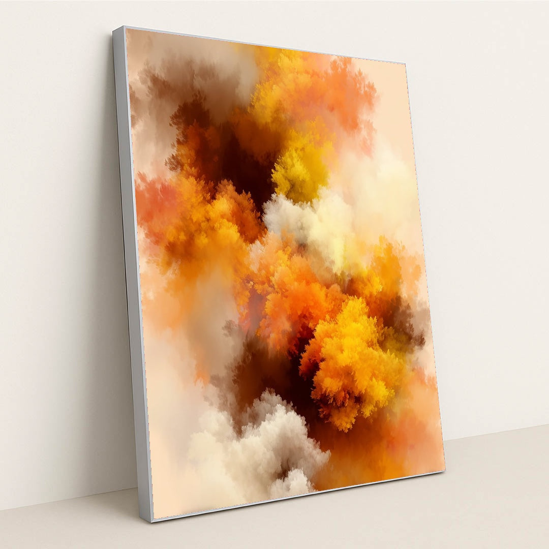 Cosmic Foliage by Damian Chan - Silver Frame Stretchiez