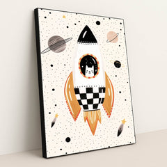 Cosmic Kitty by Melissa King - Black Frame Stretchiez