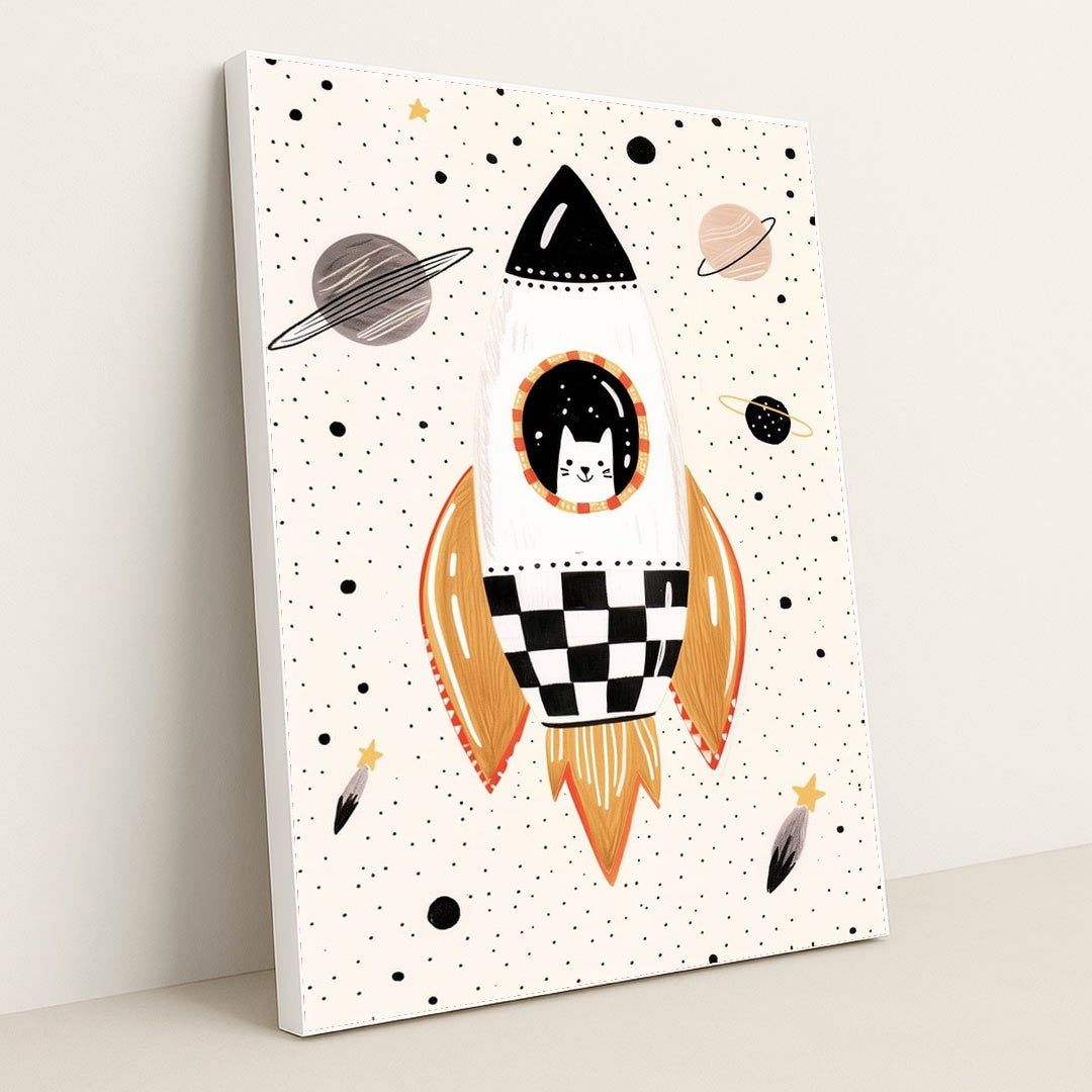 Cosmic Kitty by Melissa King - White Frame Stretchiez