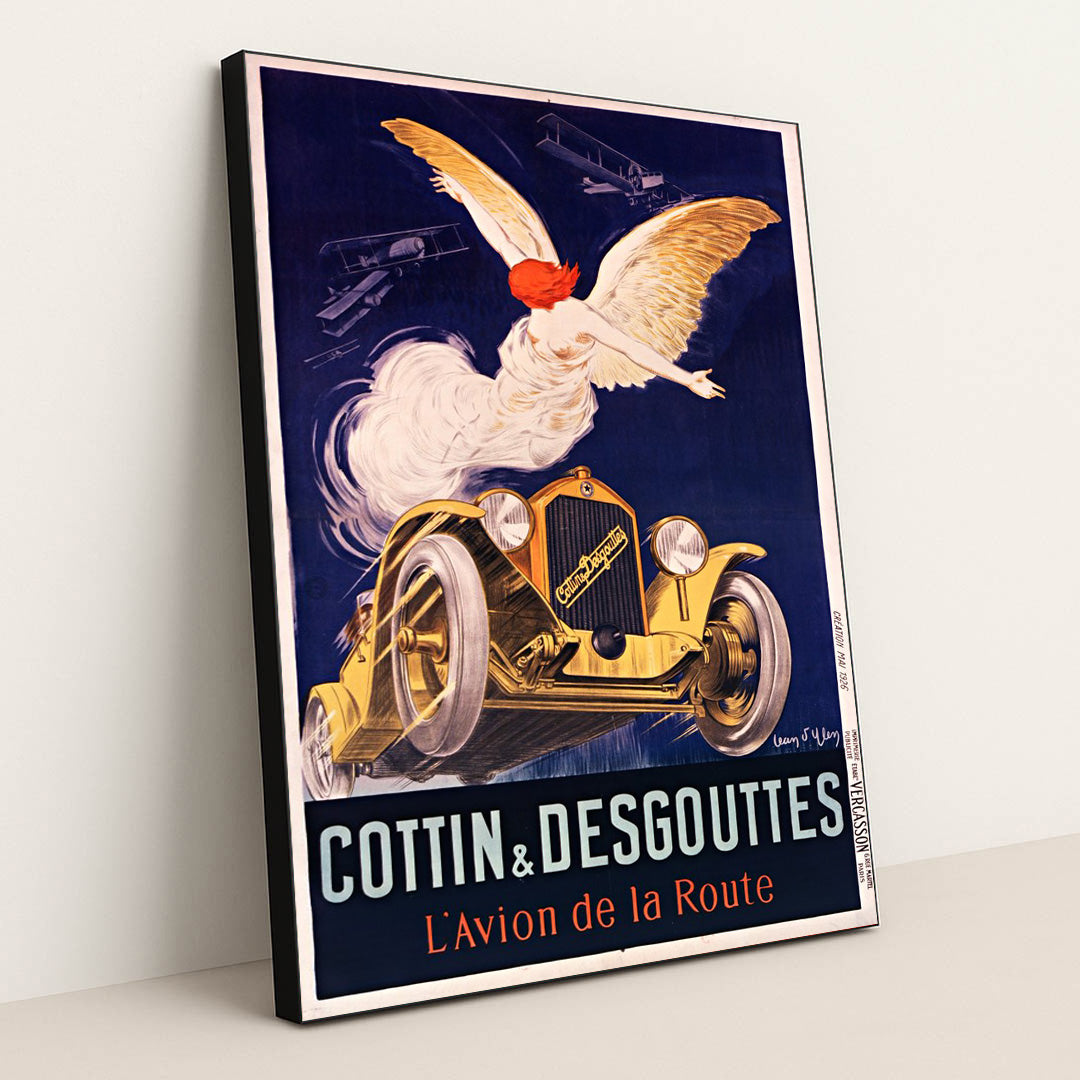 Cottin et Desgouttes, l’avion de la route (1926) by Jean d'Ylen - Black Frame Stretchiez
