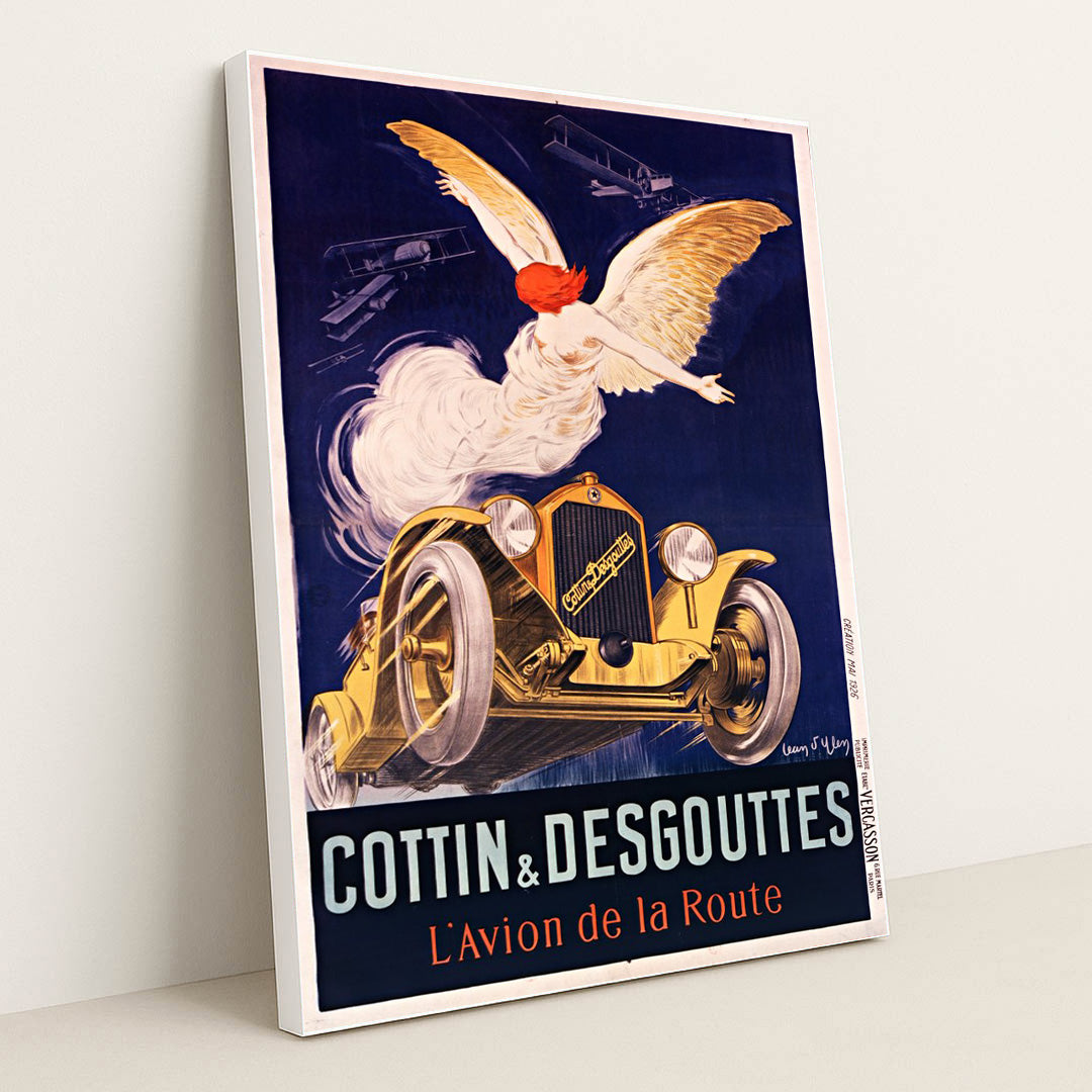 Cottin et Desgouttes, l’avion de la route (1926) by Jean d'Ylen - White Frame Stretchiez
