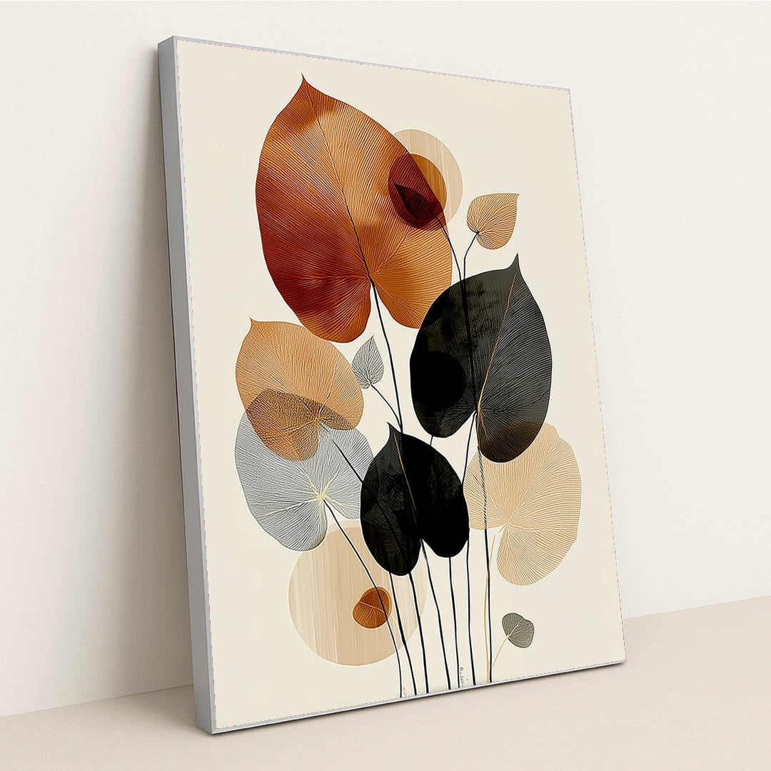 Cream and Cinnabar by Sarah Jones - Silver Frame Stretchiez