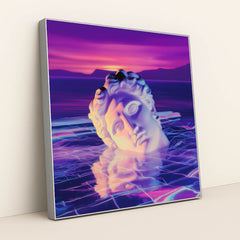 Cyber Pompeii: Luminous Vein by Kai Satori - Silver Frame Stretchiez