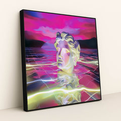 Cyber Pompeii: Neon Ashes by Kai Satori - Black Frame Stretchiez
