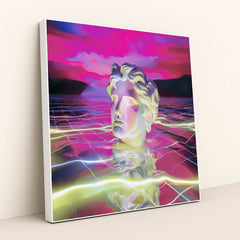 Cyber Pompeii: Neon Ashes by Kai Satori - White Frame Stretchiez