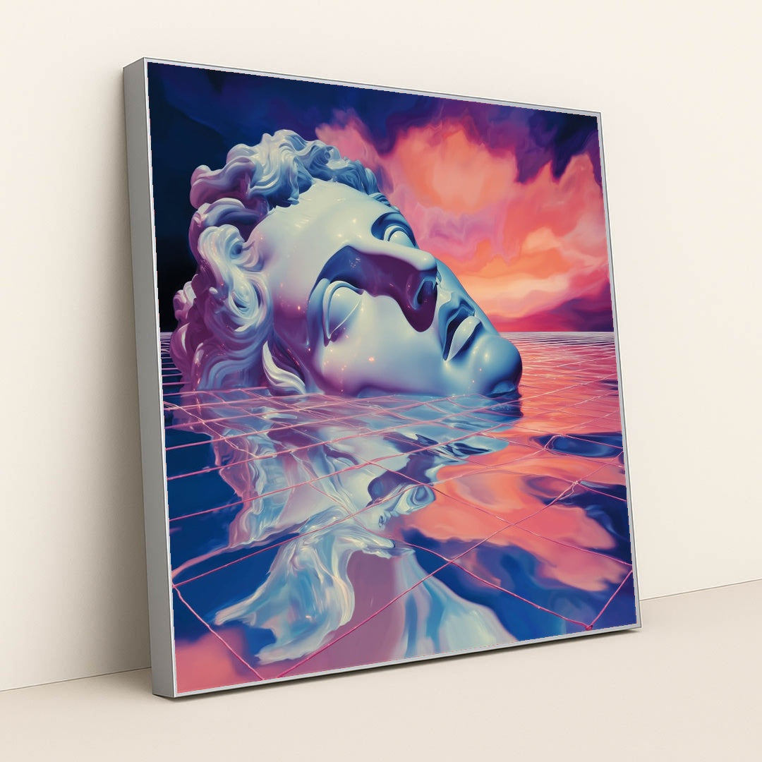 Cyber Pompeii: Sunset Veil by Kai Satori - Silver Frame Stretchiez