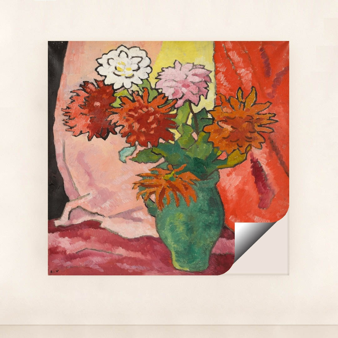 Dahlias, cruche verte (circa 1942) by Louis Valtat - Peeliez