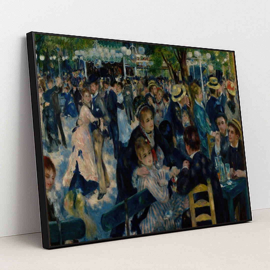Dance at Le Moulin de la Galette by Pierre-Auguste Renoir - Black Frame Stretchiez