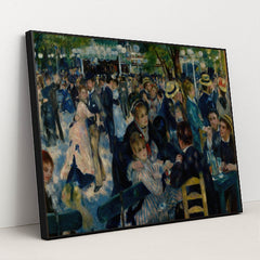Dance at Le Moulin de la Galette by Pierre-Auguste Renoir - Black Frame Stretchiez