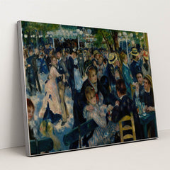 Dance at Le Moulin de la Galette by Pierre-Auguste Renoir - Silver Frame Stretchiez