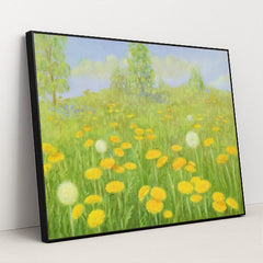 Dandelion (1937) by Lafayette F. Cargill - Black Frame Stretchiez