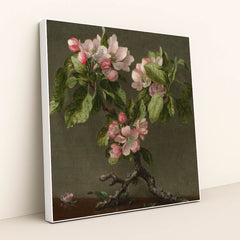 Apple Blossoms 1873 by Martin Johnson Heade - White Frame Stretchiez