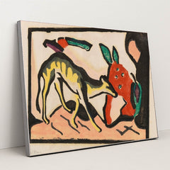 Der Blaue Reiter (1912) by Wassily Kandinsky - Silver Frame Stretchiez