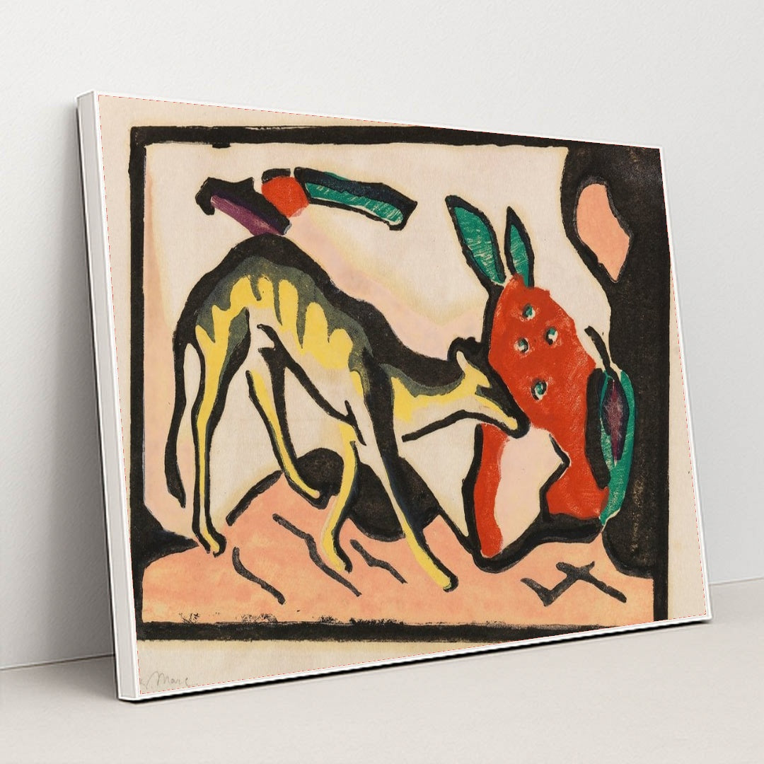 Der Blaue Reiter (1912) by Wassily Kandinsky - White Frame Stretchiez
