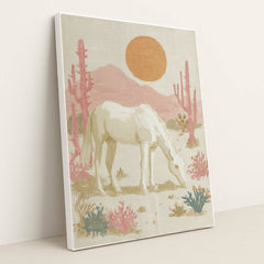 Desert Moon Horse by Anna Stone - White Frame Stretchiez