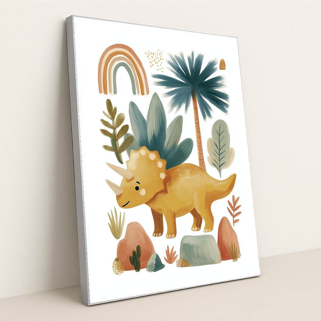 Dino's Secret Garden by Melissa King - Silver Frame Stretchiez
