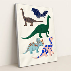 Dinosaur Folk by Melissa King - Silver Frame Stretchiez