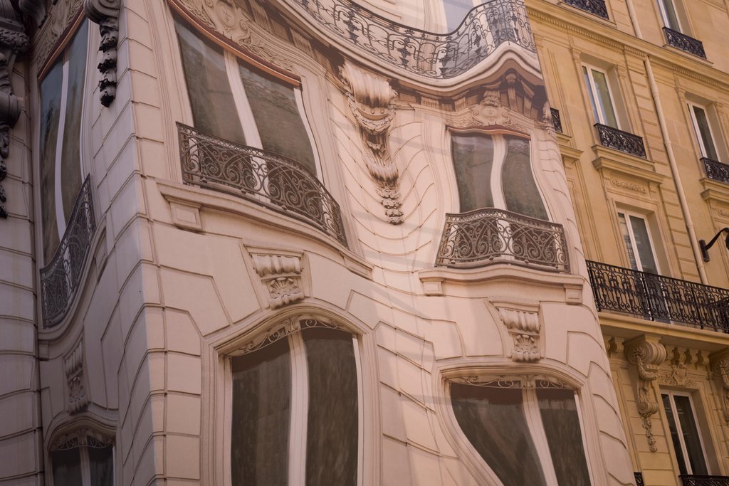 Stock Photos - Warped view of building in Paris France