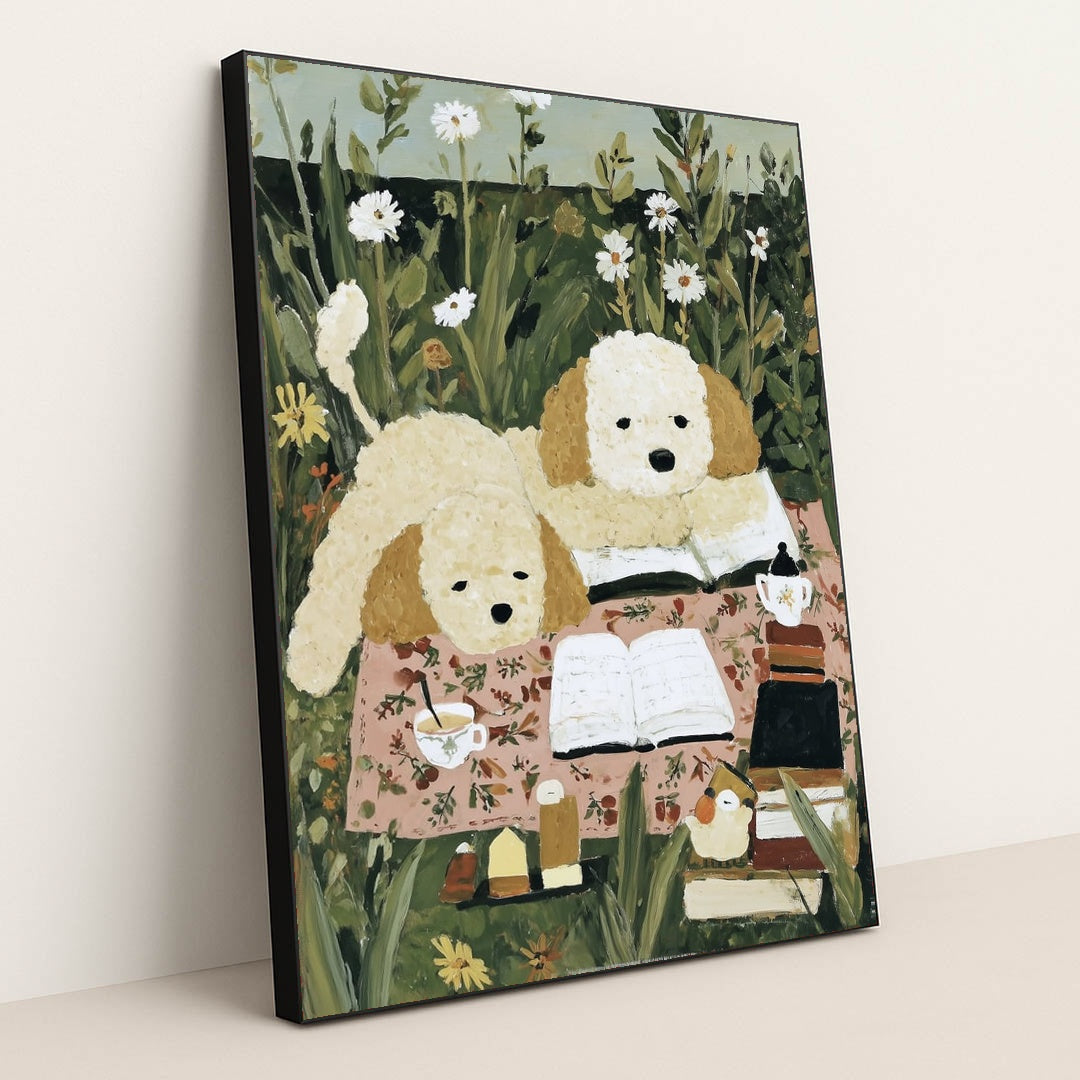 Doodles and Daisies by Anna Stone - Black Frame Stretchiez