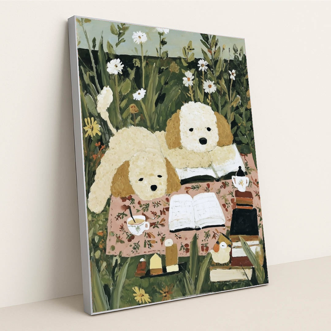 Doodles and Daisies by Anna Stone - Silver Frame Stretchiez