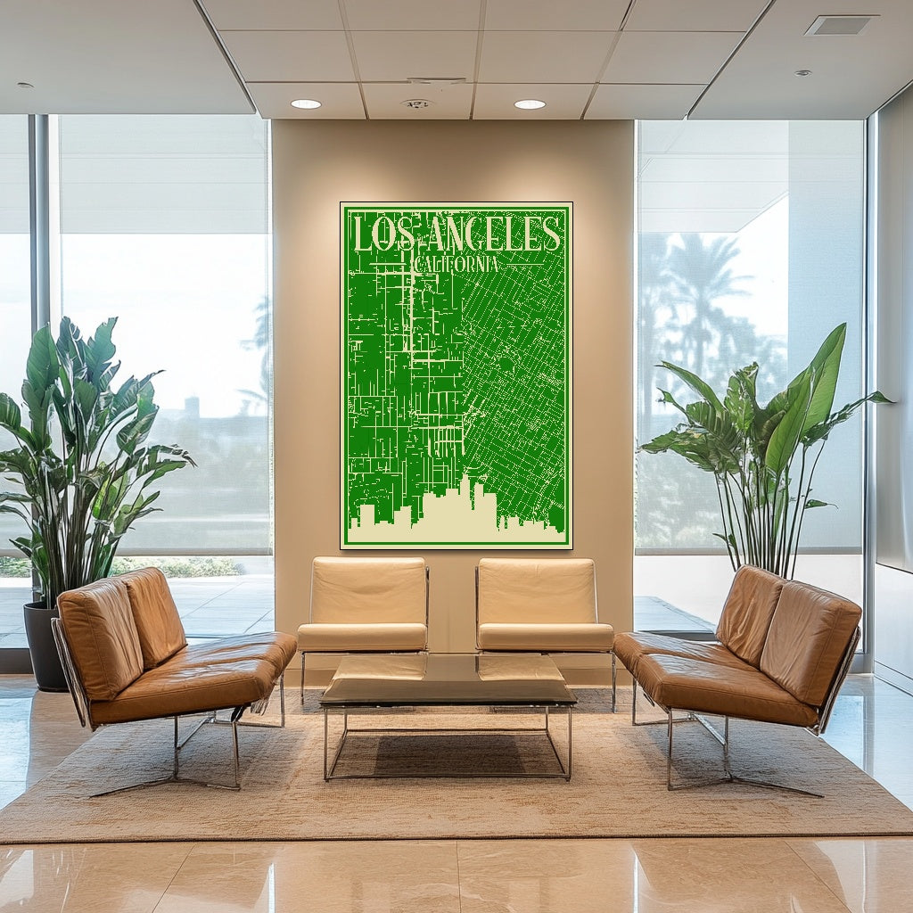 Downtown Los Angeles Urban Blueprint Road Map by Anonymous - Mockup 2