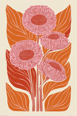 Dusty Rose Poppies by Sarah Jones
