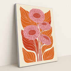 Dusty Rose Poppies by Sarah Jones - Silver Frame Stretchiez