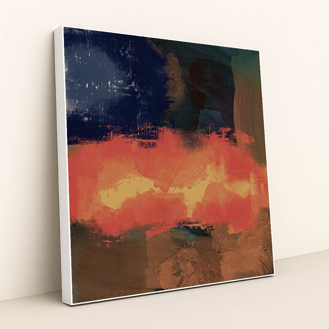 Dynamic Bold Color in Red and Blue Tones by Steve Johnson - White Frame Stretchiez