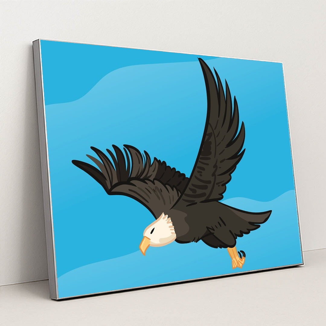 Eagle in Flight by Adri Ansyah - Silver Frame Stretchiez