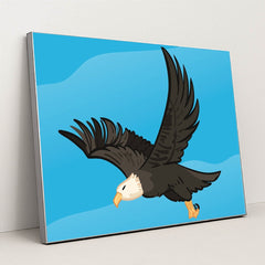Eagle in Flight by Adri Ansyah - Silver Frame Stretchiez