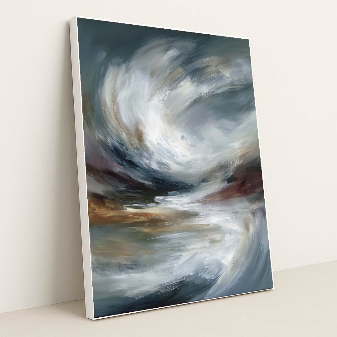 Earthen Vortex by Damian Chan - White Frame Stretchiez