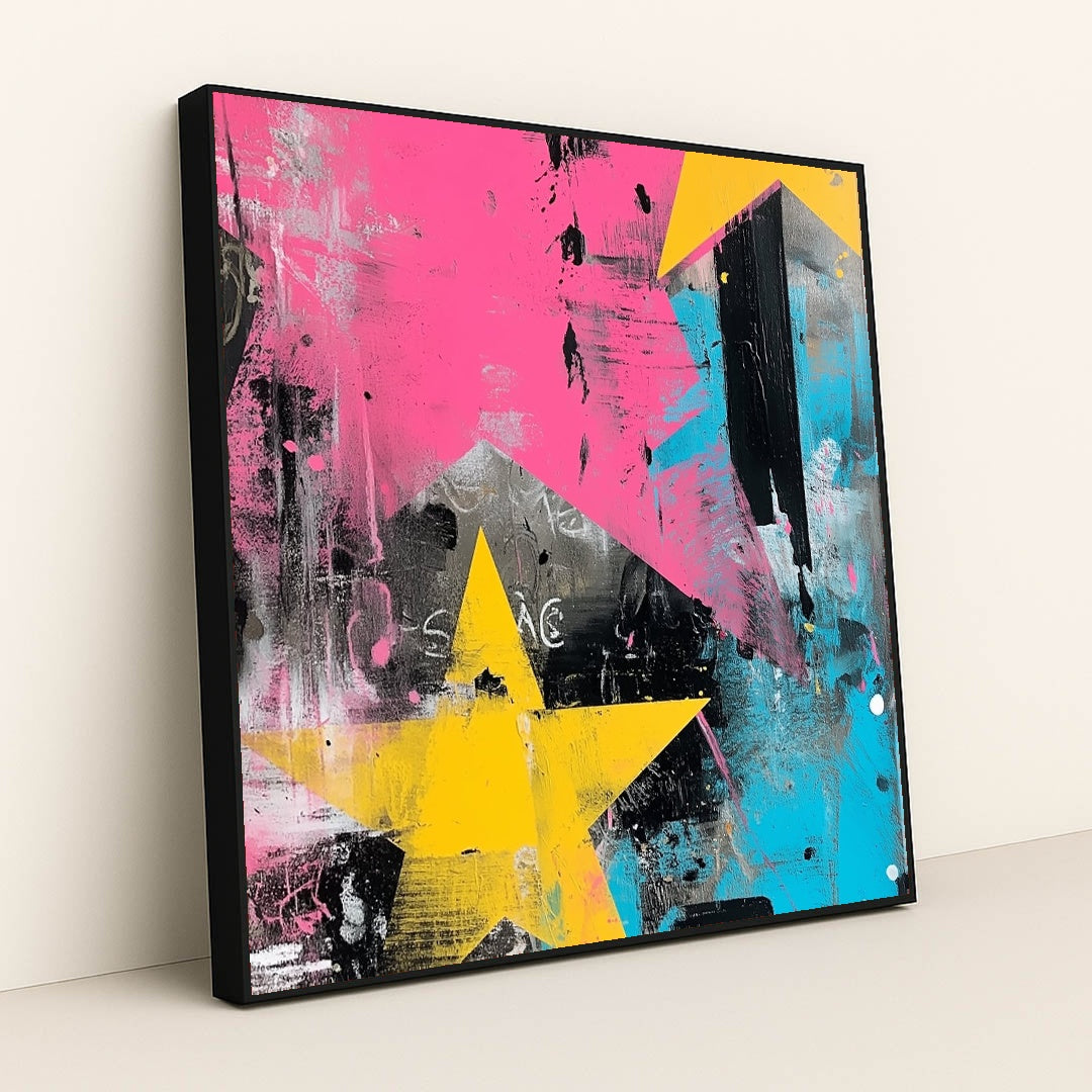 Electric Collision by Silo - Black Frame Stretchiez