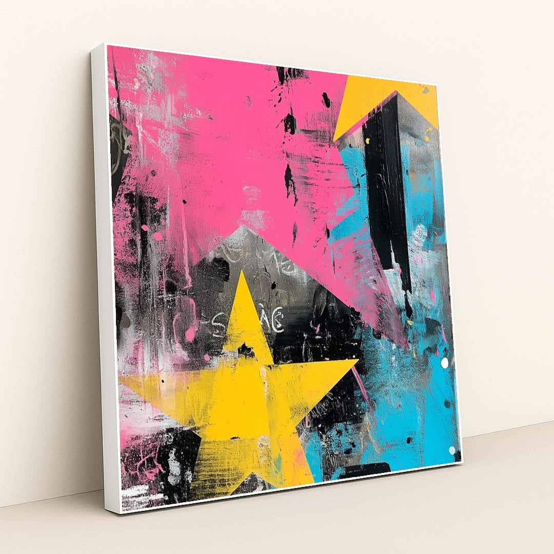 Electric Collision by Silo - White Frame Stretchiez
