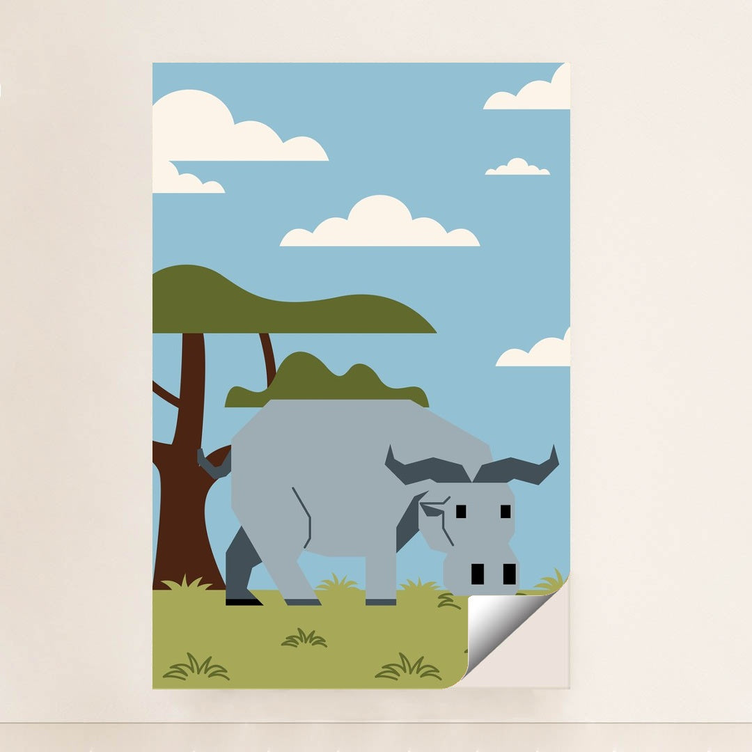 Elephant in a Field with a House by Silverfork Studio - Peeliez