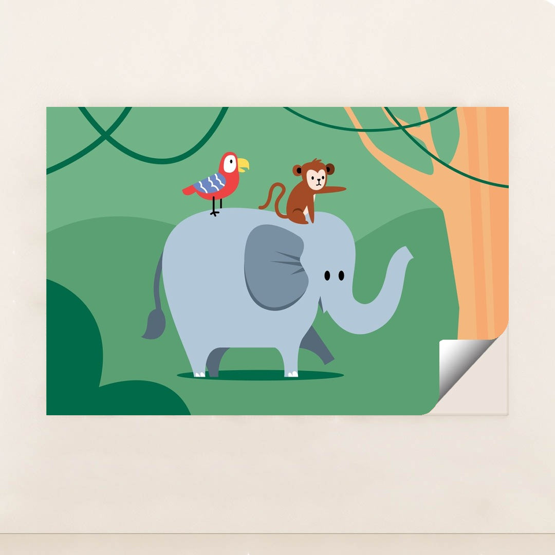 Elephant and Monkey Duo by Silverfork Studio - Peeliez